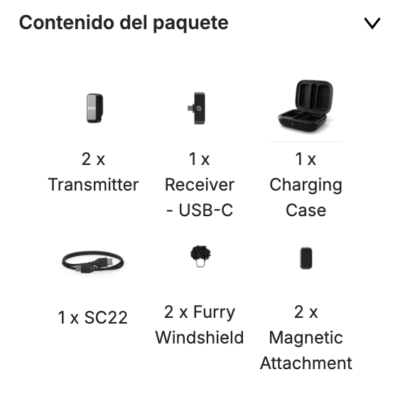 Wireless Micro Micrófono Inalámbrico Ultra-Compacto Lightning (negro)